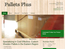 Tablet Screenshot of palletsplusinc.com